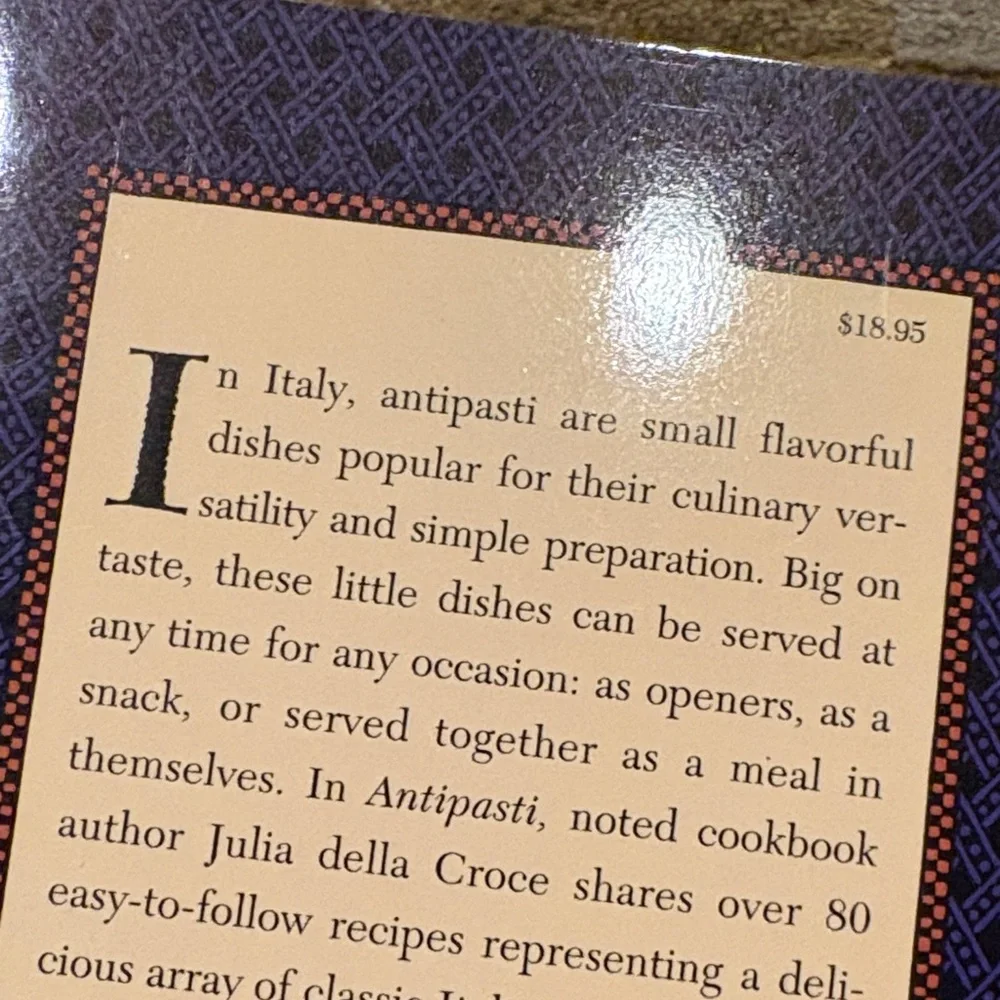 ~Chronicle Books~ “Antipasti” Julia Della Croce Softcover Cookbook